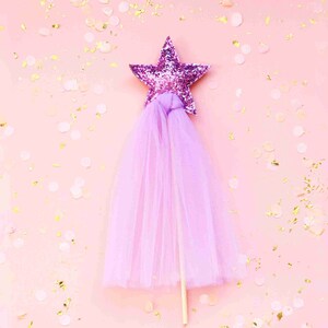 Purple Princess Magic Wand - Perfect for Birthday Parties , Pretend Play - Durable & Sparkly