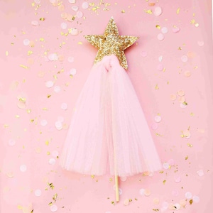 Pink Princess Magic Wand - Perfect for Birthday Parties , Pretend Play - Durable & Sparkly