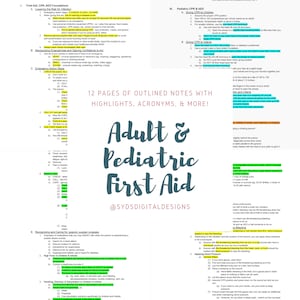 First Aid/CPR Training Notes