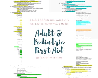 CPR and AED; Heimlich Maneuver; First-aid; Nursing Notes, Digital ...