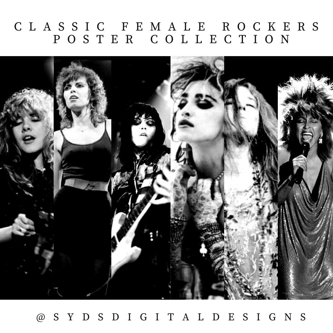 Classic Female Rockers Poster Collection - Etsy