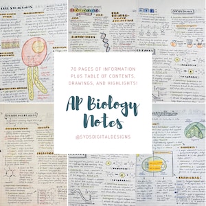 Notes de biologie AP (70 pages)