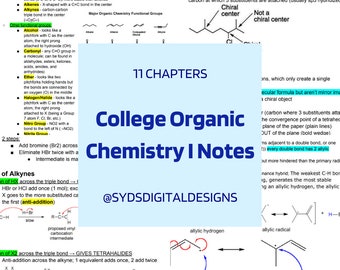 Organic Chemistry I Study Guide