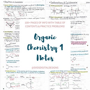 Organic Chemistry 1 Notes (100+ pages with Practice Problems)