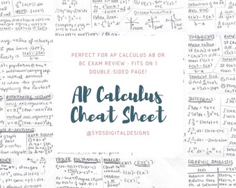 AP Calculus AB/BC Exam Study Guide