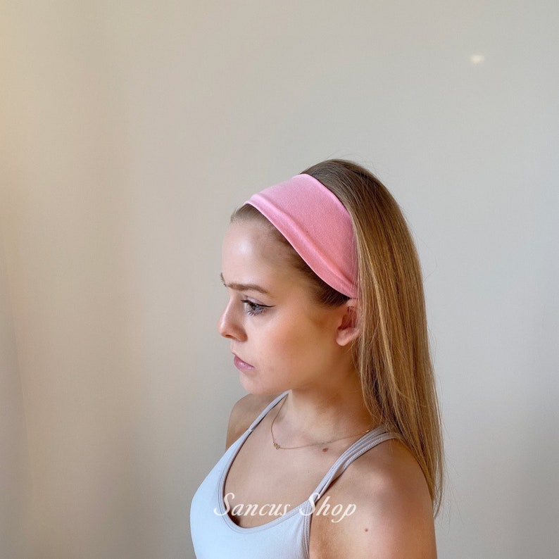 Katoenen hoofdband Haarband Yogaband Tulbandyoga Sportband Katoenen band y2k-band Rekbare band afbeelding 9