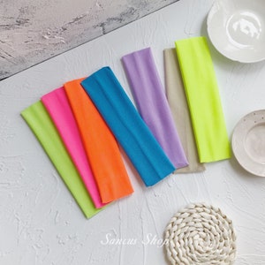 Cotton Headband | Neon Hairband | Yoga band | Turban Yoga |  Sports band | Cotton band | y2k band | Stretchy band