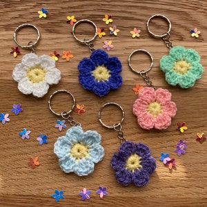 Crochet Flower Keyring / Keychain