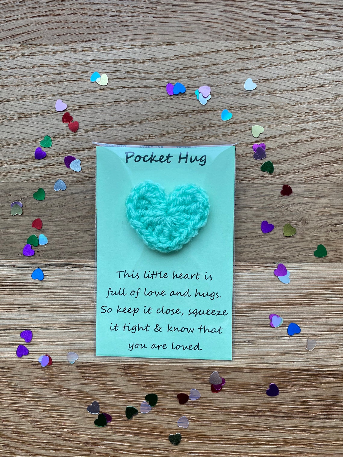 Crocheted Pocket Hug in Green Etsy