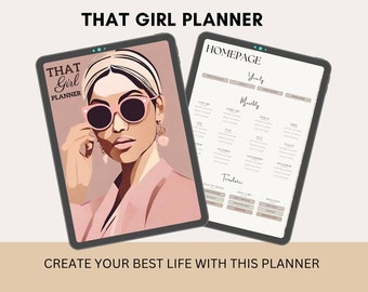 Digitale Planner | Dat meisje Planner | GoodNotes-planner | iPad-planner | Dagelijkse planner, weekplanner, maandplanner | Ongedateerde planner
