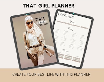 Digitale Planner | Dat meisje Planner | GoodNotes-planner | iPad-planner | Dagelijkse planner, weekplanner, maandplanner | Ongedateerde planner