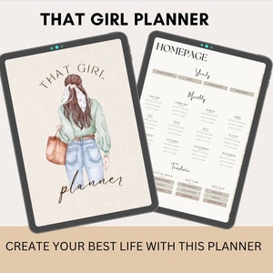 Digital Planner | That Girl Planner | GoodNotes Planner | iPad Planner | Daily Planner, Weekly Planner, Monthly Planner | Undated Planner
