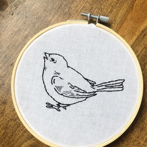 Handmade Bird Embroidery hoop