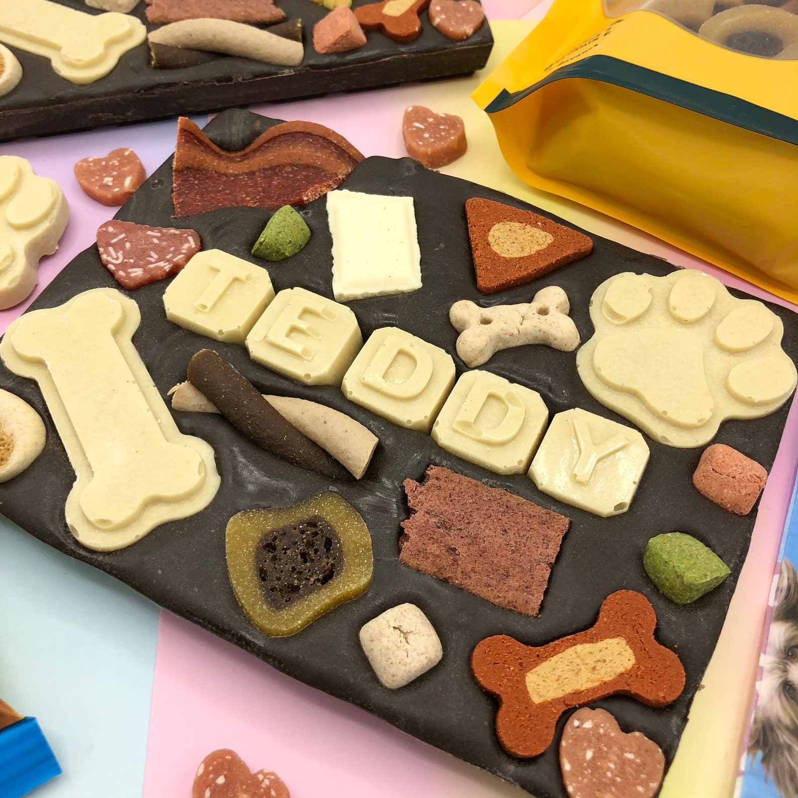 Dog chocolate bar personalised dog chocolate bar dog Etsy