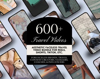 Más de 600 vídeos de viajes estéticos / Vídeos de stock sin rostro para influencers de viajes, blogueros, agencias y emprendedoras / Reels, TikTok