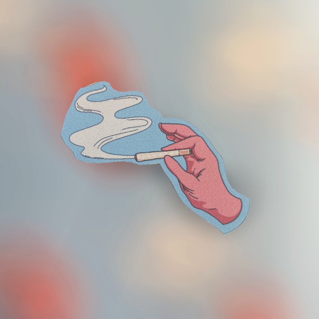 Nikotin Sticker Hand Cut Smoking Sticker - Etsy