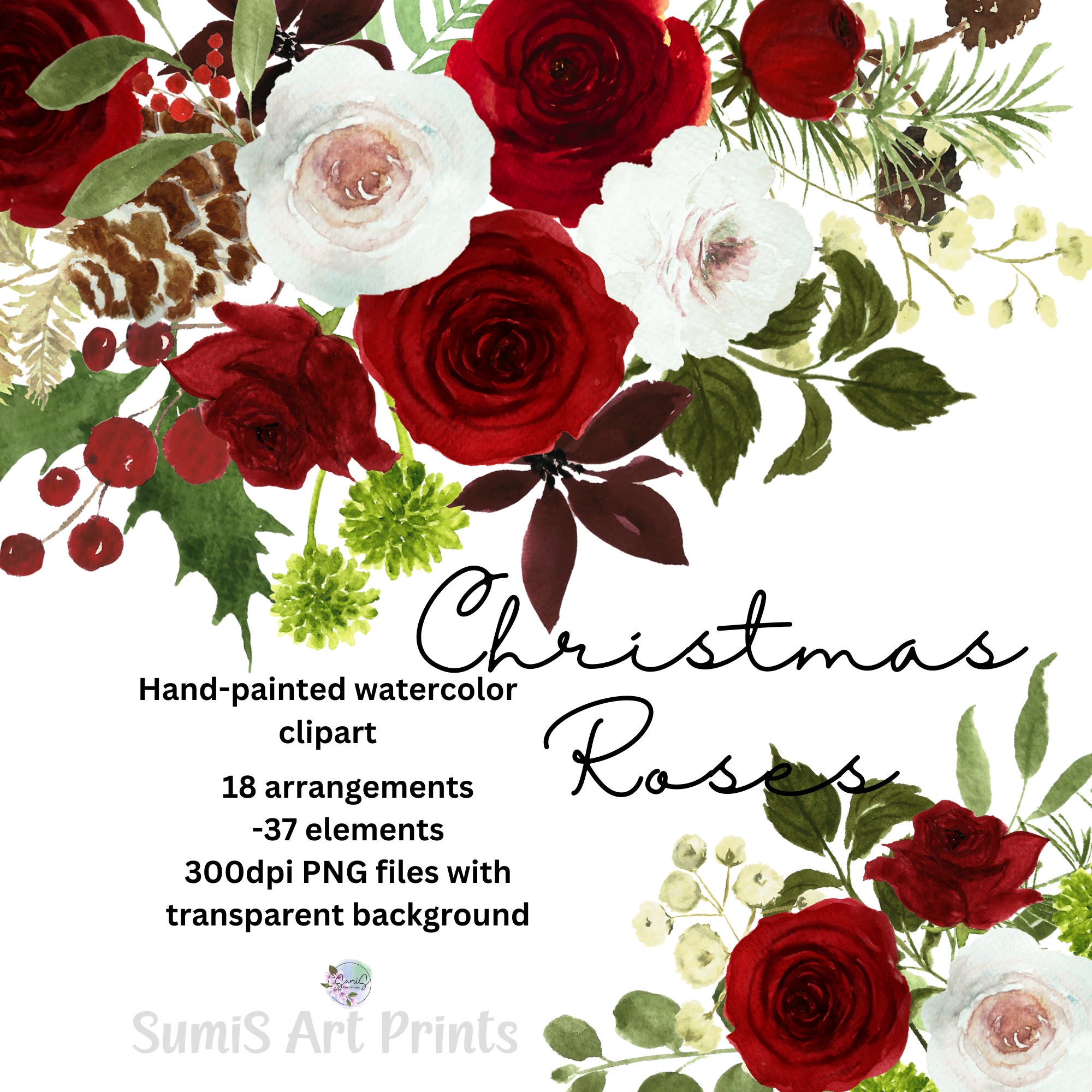 Episode 20: Hanataba Christmas bouquet! White roses, holly berries & w
