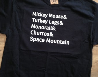 Mickey Mouse, Turkey Legs, Monorail, Churros -Disney Vacation T-Shirt - Get matching shirts for the whole family; sizes newborn to adult!
