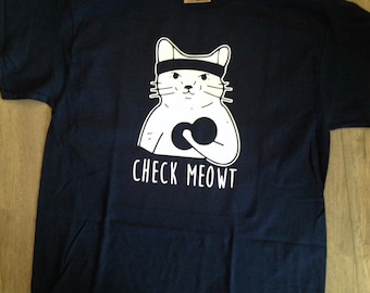 Image by Shutterstock Retro Meow Meow Quote Cat Design Tee Women's Image by Shutterstock Retro Meow Meow Quote Cat Design Tee Women's