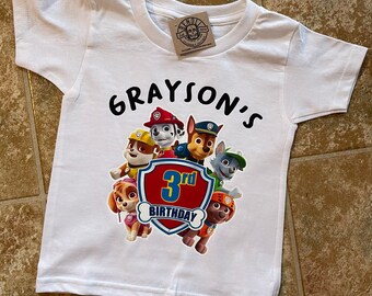 Paw Patrol Birthday Shirt - Etsy Canada