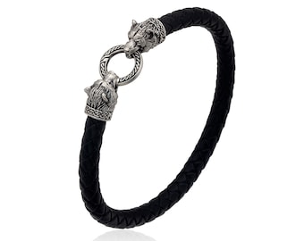 Buy Sterling Silver Bear Bracelet, Wild Bear Head Bracelet, Men's