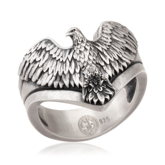 Silver Eagle Ring,men's Silver Ring,eagle Head Ring,silver Bird  Jewelry,animal Design Jewelry,eagle Man Ring,unique Value Silver Ring -  Etsy | Mens silver rings, Silver eagles, Rings for men