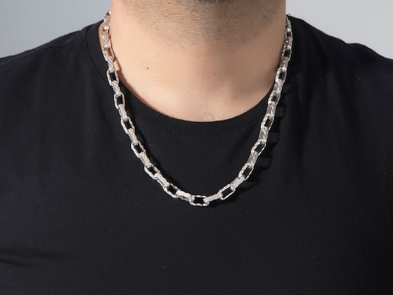 Mens silver hotsell chunky chains