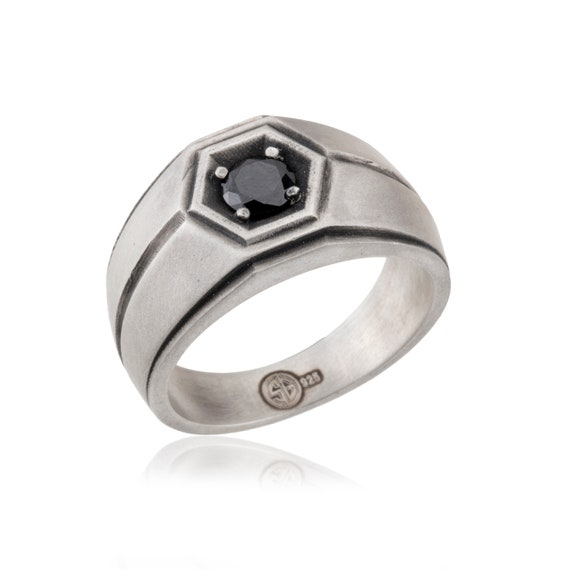 Mens Wide Contemporary Silver Ring | LOVE2HAVE in the UK!