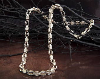 Chain Necklace For Man, Bali Byzantine Chain, Chunky Chain Necklace, Sterling Silver Chain, Gift For Father's, Gift For Fathers Day