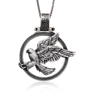925 Sterling Silver Eagle Pendant, Winged Eagle Necklace, Gift For Fathers, Necklace For Men, American Eagle, Birthday Gift For Father&#39;s
