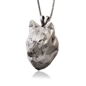 Wild Wolf Men Pendants, Wolf Head Necklace, 925 Sterling Silver Wolf Necklace, Animal Pendants, Gifts For Men, Birthday Gift For Father&#39;s