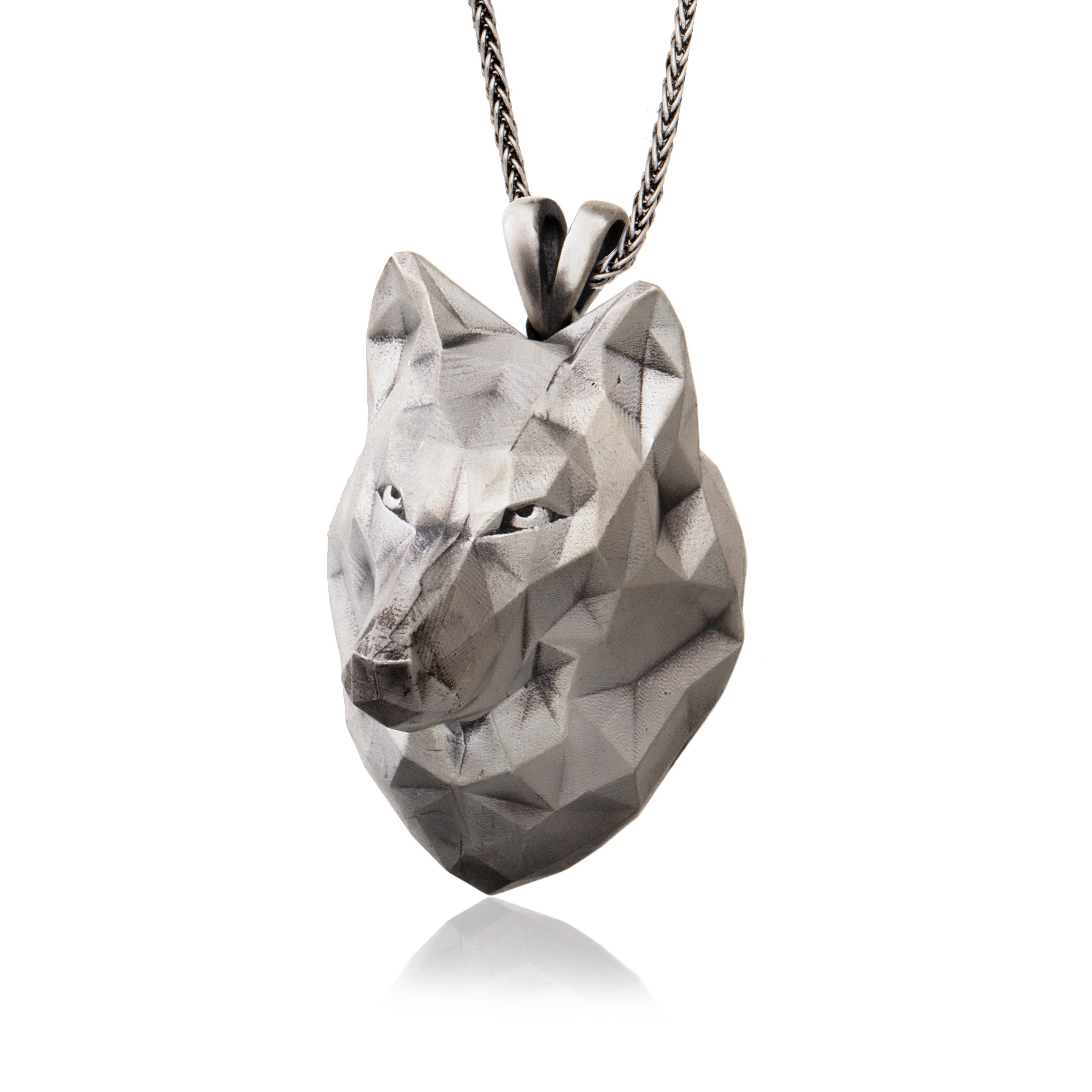 Collana con testa di leone in vetro viola - Gioielli - Collane - di