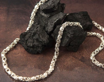 Byzantine 925 Sterling Silver Chain Necklace, Mens Jewelry Gift For Fathers Day