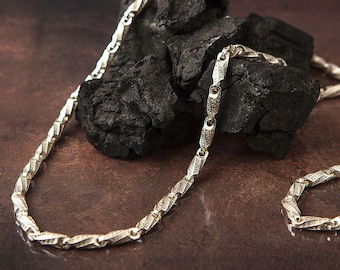 925 Sterling Silver Byzantine Chain Necklace, Jewelry Gifts For Men Gift For Fathers Day
