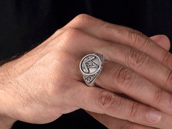 Anillos de sello de plata para hombres mas nicos regalo para