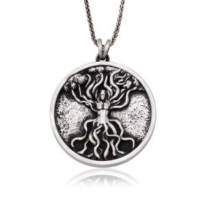 Silver Medusa Pendant, Ancient Greek Medusa Necklace, Gift For Men, Greek Mythology Pendant, Gift For Fathers, Birthday Gift For Father&#39;s