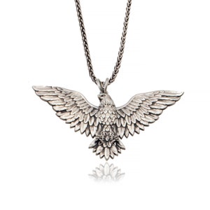 Eagle Necklace, Necklace For Men&#39;s, Silver Eagle Pendant, Gift For Dad, Winged Eagle Necklace, American Eagle, Birthday Gift For Father&#39;s