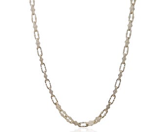 Handmade Sterling Silver Byzantine Chain, Chunky Necklace For Men Gift For Fathers Day