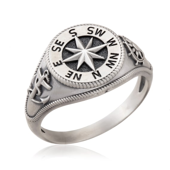 Nautical shop compass ring