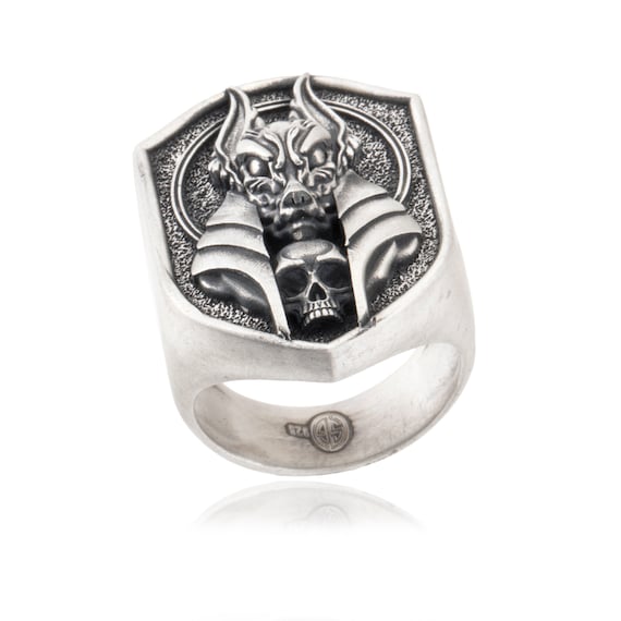 Silver Anubis Rings, Ancient Egyptian Mythology Accessory, Gift For Men, Osiris God of Death, Egyptian Rings, Gift For Fathers Day