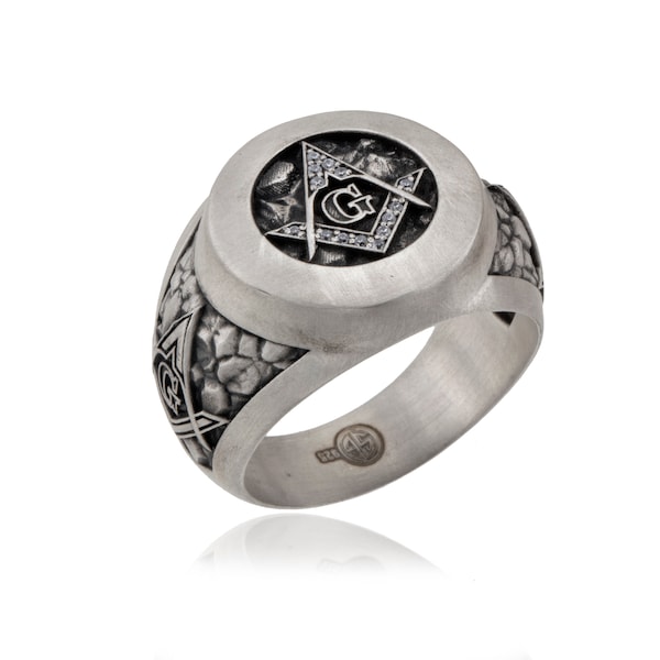 Bagues maçonniques en argent massif, chevalière pour homme, bagues de franc-maçon, bagues de maître maçon, bague cadeau maçonnique pour homme, meilleurs cadeaux pour la fête des pères