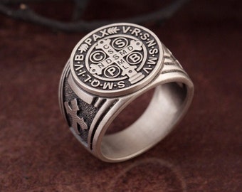 SCZKLAQ Religious Jesus Ring 925 Sterling Silver Jesus Cross Ring Adjustable Cross Wrap Ring Christian Jewelry For Men Women