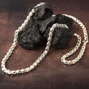 Man Chain Necklace, Bali Byzantine Silver Chain, Gift For Dads, 925 Sterling Silver Chain Necklace, Mens Gift, Birthday Gift For Father&#39;s