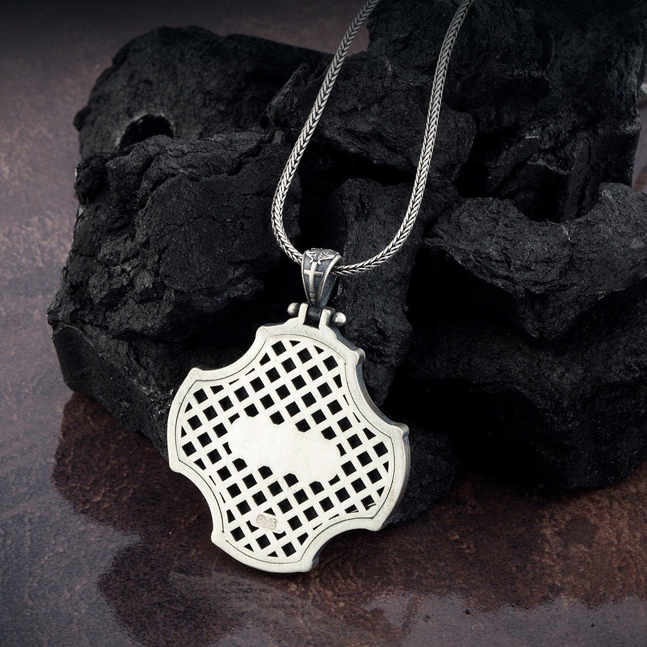 Sacred Heart Jesus Necklace, 925 Sterling Silver Cross Pendant - Etsy