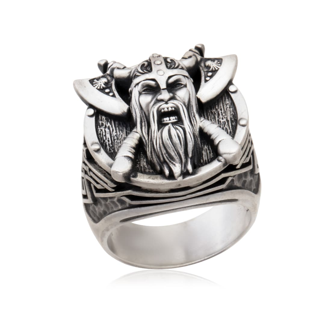 Mens silver cheap viking rings