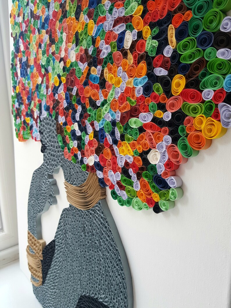 Chaos Within, Quilling, 3D Paper Art, Wall Decor, Unique Art, Statement ...