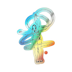 Hula Hooper Holographic Sticker