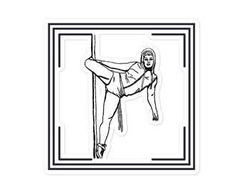 Pole Dancer Sticker (Square)