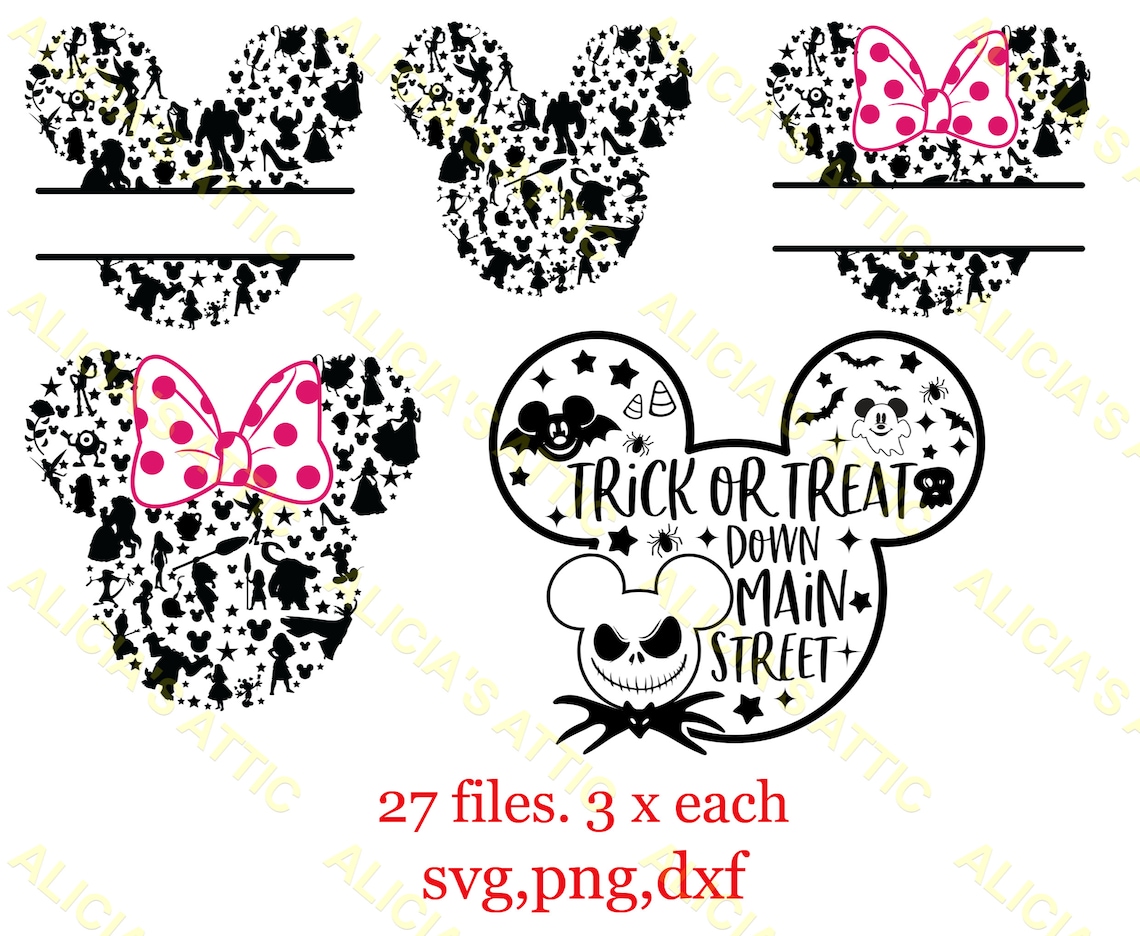 27 imágenes de Disney Head SVG PNG y DXF | Etsy