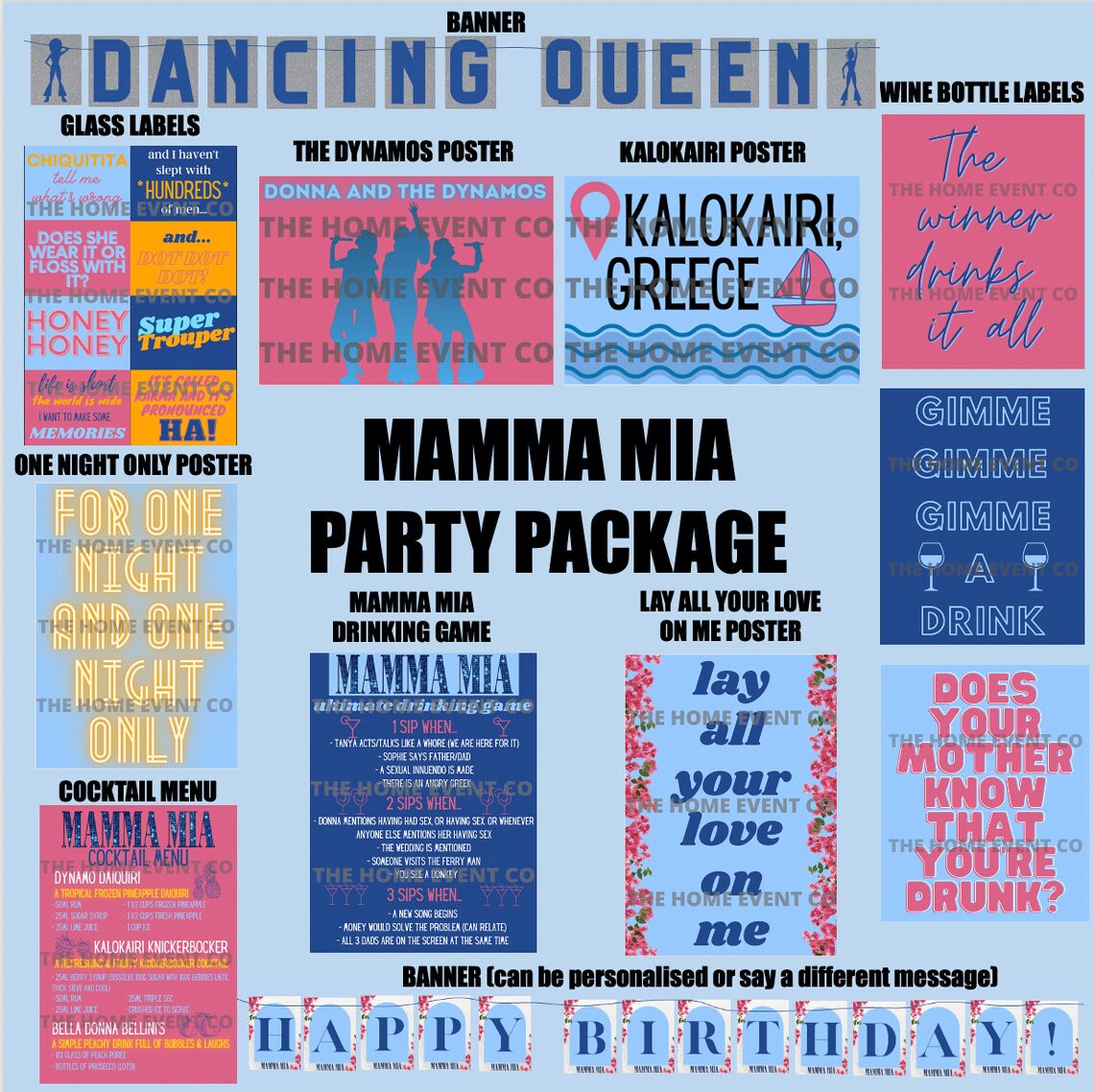 Mamma Mia Themed Party Digital Download - Etsy Canada